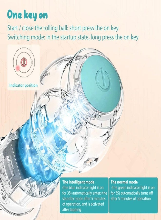 RONFILD Cat Toy Ball Intelligent Funny Cat Ball 360 Degree Rotatable Cat Toys Rechargeable Rotating Ball with LED Light, Cat Chasing Toy Automatic Rotating Smart Obstacle Avoiding Cat Chasing Toy - Image 4